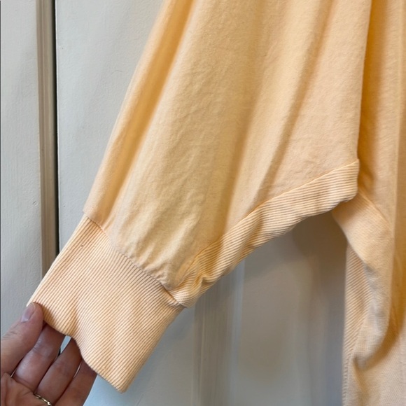 Bordeaux Semi Sheer Peachy Orange Dolman Sleeve Boxy Fit Blouse - Size Small - Picture 4 of 10